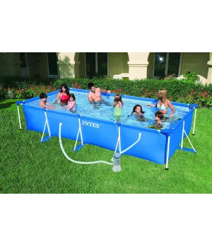 Piscina Intex Metal Frame 450x220x84 cm Filtro a cartuccia - Intex 28274 - Il patio store