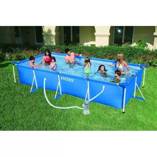 Piscina Intex Metal Frame 450x220x84 cm Filtro a cartuccia - Intex 28274 - Il patio store