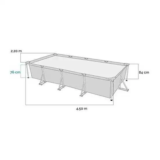 Piscina Intex Metal Frame 450x220x84 cm Filtro a cartuccia - Intex 28274 - Il patio store