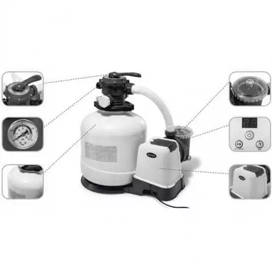 Pompa filtro a sabbia 6.600 L/h con clorinatore - Intex 26676 - Il patio store