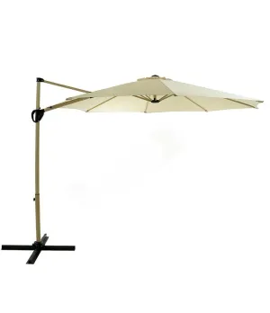 Ombrellone palo laterale QD030 diametro 3 mt colore sabbia - Il Patio store