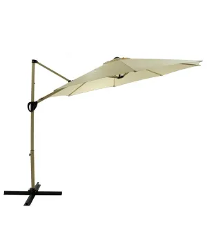 Ombrellone palo laterale QD030 diametro 3 mt colore sabbia - Il Patio store