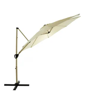 Ombrellone palo laterale QD030 diametro 3 mt colore sabbia - Il Patio store