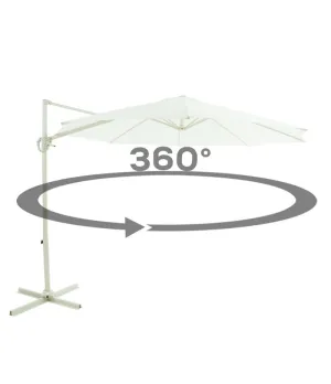 Ombrellone palo laterale QD030 diametro 3 mt bianco - Il Patio stor