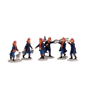Set 6 pompieri  - Fireman Set of 6 - Lemax 02446 - Il patio store