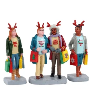 Shopping natalizio per ragazze - Girls Christmas Shopping Trip Set Of 3 - Lemax 12026 - Il patio store