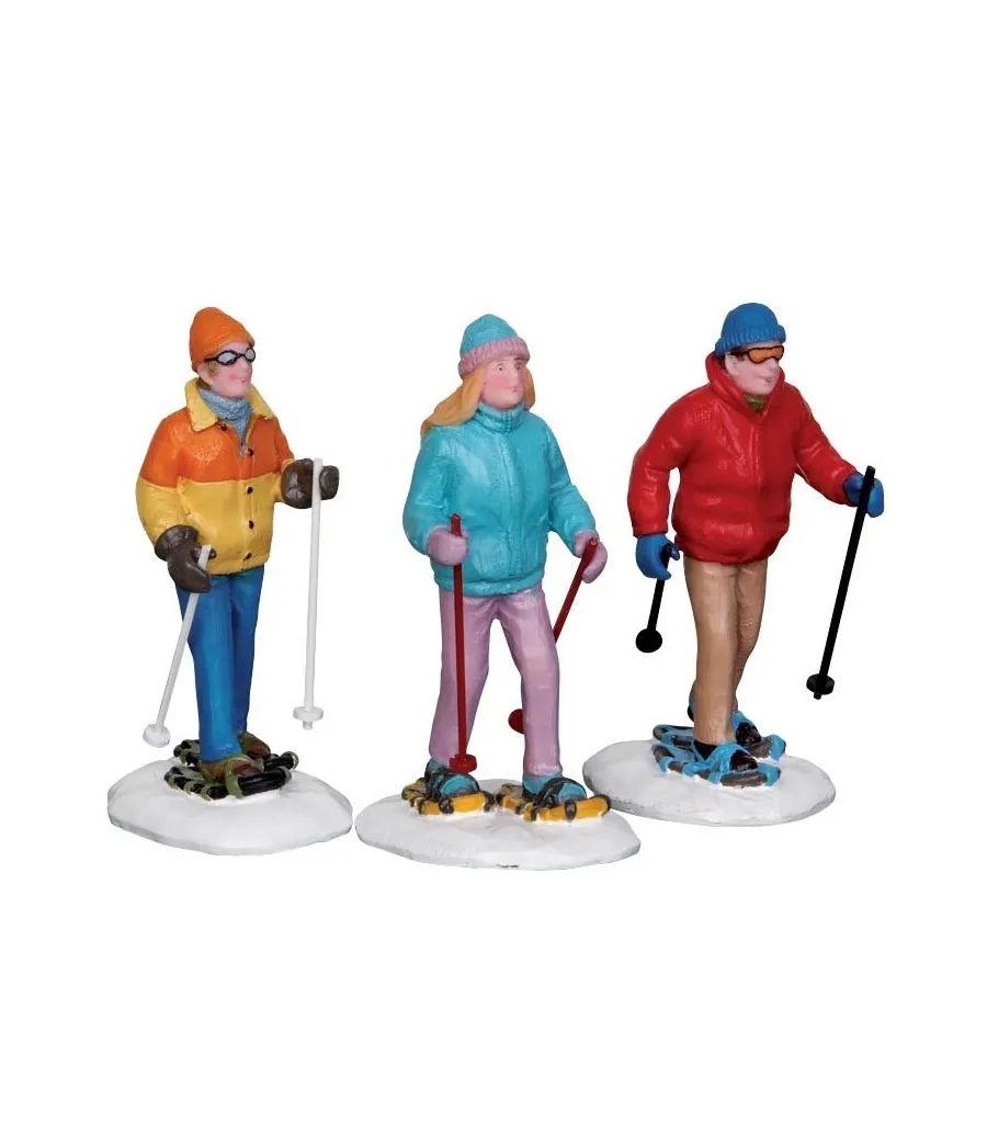Escursionisti con le racchette da neve - Snowshoe Walkers Set of 3 - Lemax 22033 - Il patio store