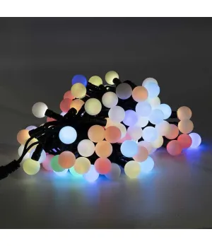 Catena 100 luci Led tonde multicolor
