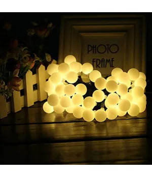 Catena 100 Luci Led Tonde Bianco Caldo