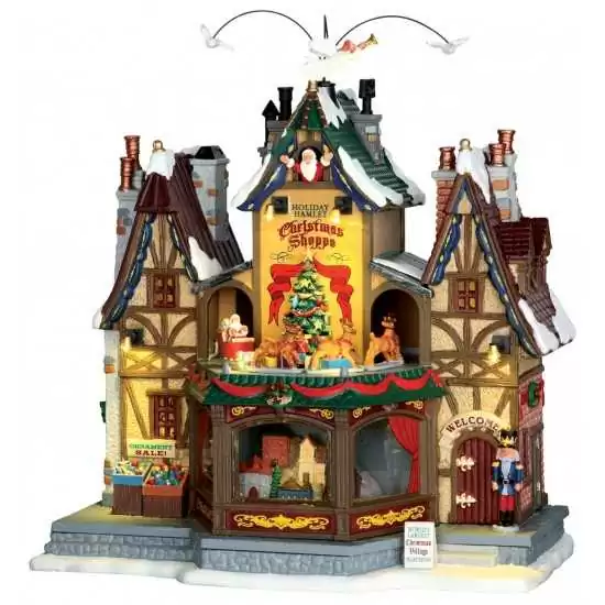 Negozio di Natale del Villaggio - Holiday Hamlet Christmas Shoppe - Lemax 55026 - Il patio store