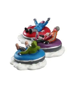 Divertimento con ciambelle - Tubing Family Set of 3 - Lemax 73305 - Il patio store
