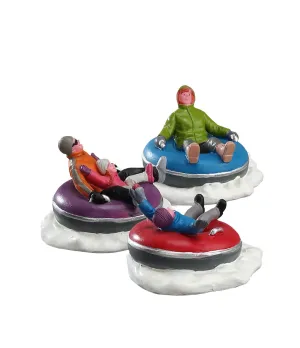 Divertimento con ciambelle - Tubing Family Set of 3 - Lemax 73305 - Il patio store