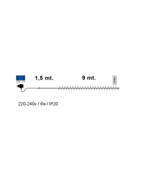 Catena minilucciola 180 led bianco caldo con controller