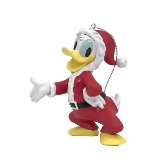 Kurt S. Adler Appendino 3D Paperino Donald Babbo Natale Santa | 8 cm | Decorazione Disney Resina | Codice DN37003