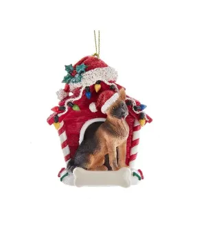 Appendino con cuccia e Pastore tedesco - e0618gs - Il patio store