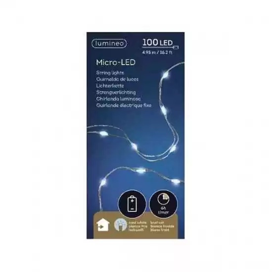 Catena 100 Micro-Led luce bianco freddo - ksd 483506 - Il patio store