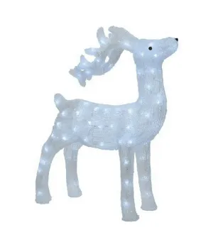 Renna luminosa in piedi luce bianca c/flash led - ksd 491081 - il patio store