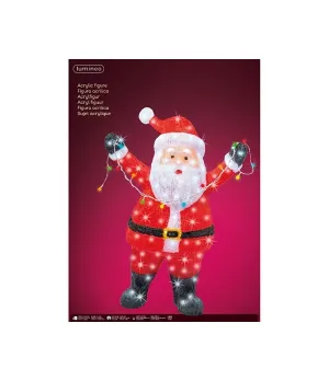 Babbo Natale luminoso in acrilico 180 led - ksd 491223 - Il patio store