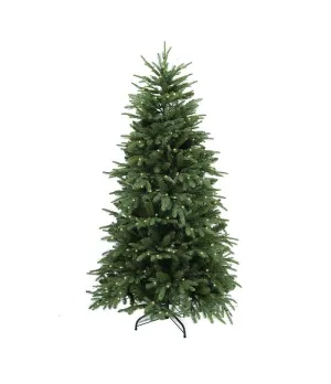 Albero di Natale abete verde in pe e pvc con luci led H150 cm - Alb43 - Il patio store