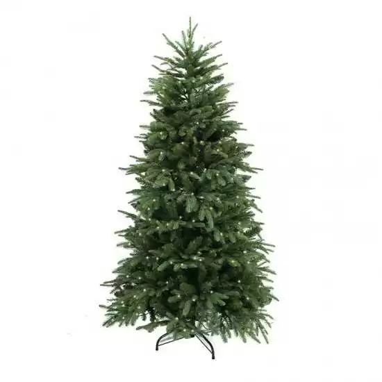 Albero di Natale abete verde in pe e pvc con luci led H180 cm - Alb44 - Il patio store