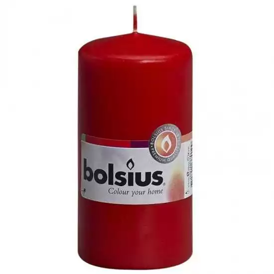 Candela colore rosso Ø6cm H12cm - bols 103614390141 - Il patio store