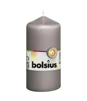 Candela colore grigio caldo Ø6cm H12cm - bols 103614390122 - Il patio store