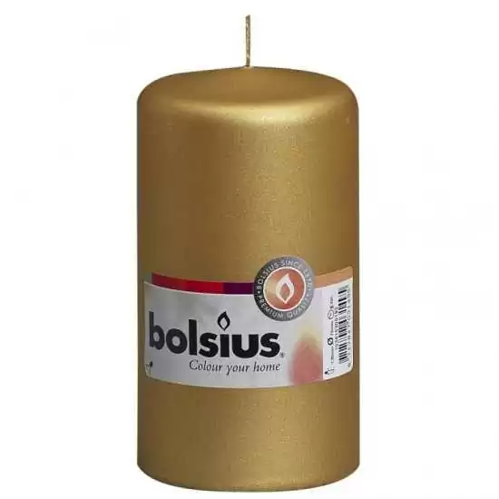 Candela colore oro Ø6cm H12cm - bols 103614390182 - Il patio store