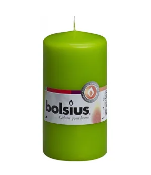 Candela colore verde mela Ø6cm H12cm - bols 103614390174 - Il patio store