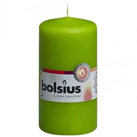 Candela colore verde mela Ø6cm H12cm - bols 103614390174 - Il patio store