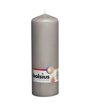 Candela colore grigio caldo Ø7cm H20cm - bols 103615570122 - Il patio store