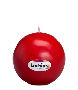 Candela sfera colore rosso Ø7cm - bols 103610036741 - Il patio store
