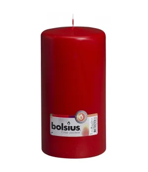 Candela colore rosso Ø10cm H20cm - bols 103617630141 - Il patio store