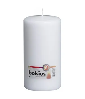 Candela colore bianco Ø10cm H20cm - bols 103617630102 - Il patio store