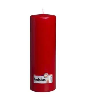 Candela colore rosso Ø10cm H30cm - bols 103617700141 - Il patio store