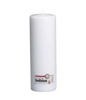 Candela colore bianco Ø10cm H30cm - bols 103617700102 - Il patio store