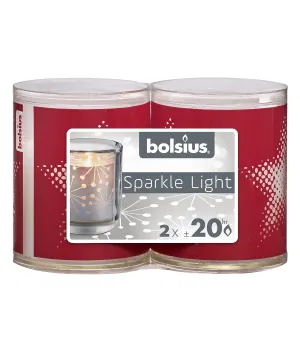 Set 2 candele con contenitore rosso con stella - bols 103622390541 - Il patio store