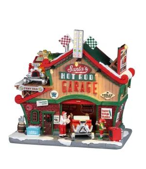 Il garage Hot Rod di Babbo Natale - Santa'S Hot Rod Garage - Lemax 25863 - Il patio store