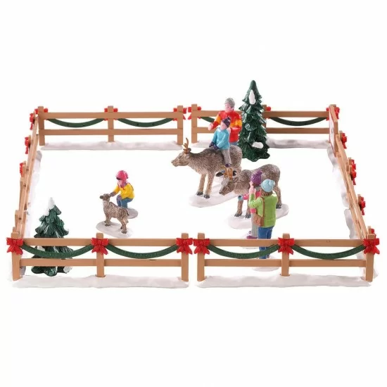 Reindeer Petting Zoo Set of 17 - Lemax 93434 - Il patio store