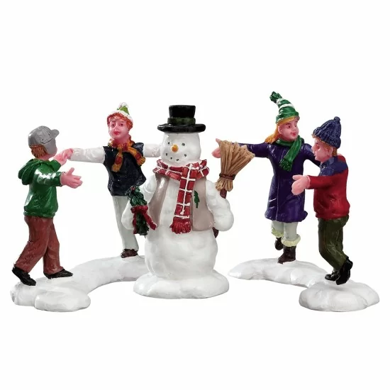 Girotondo con pupazzo di neve - Ring Around the Snowman Set of 3 - Lemax 52112 - Il patio store