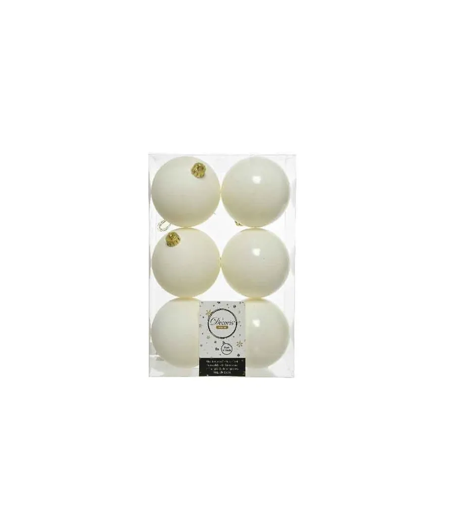 Box 6 palle colore bianco lana - ksd 022108 - Il patio store