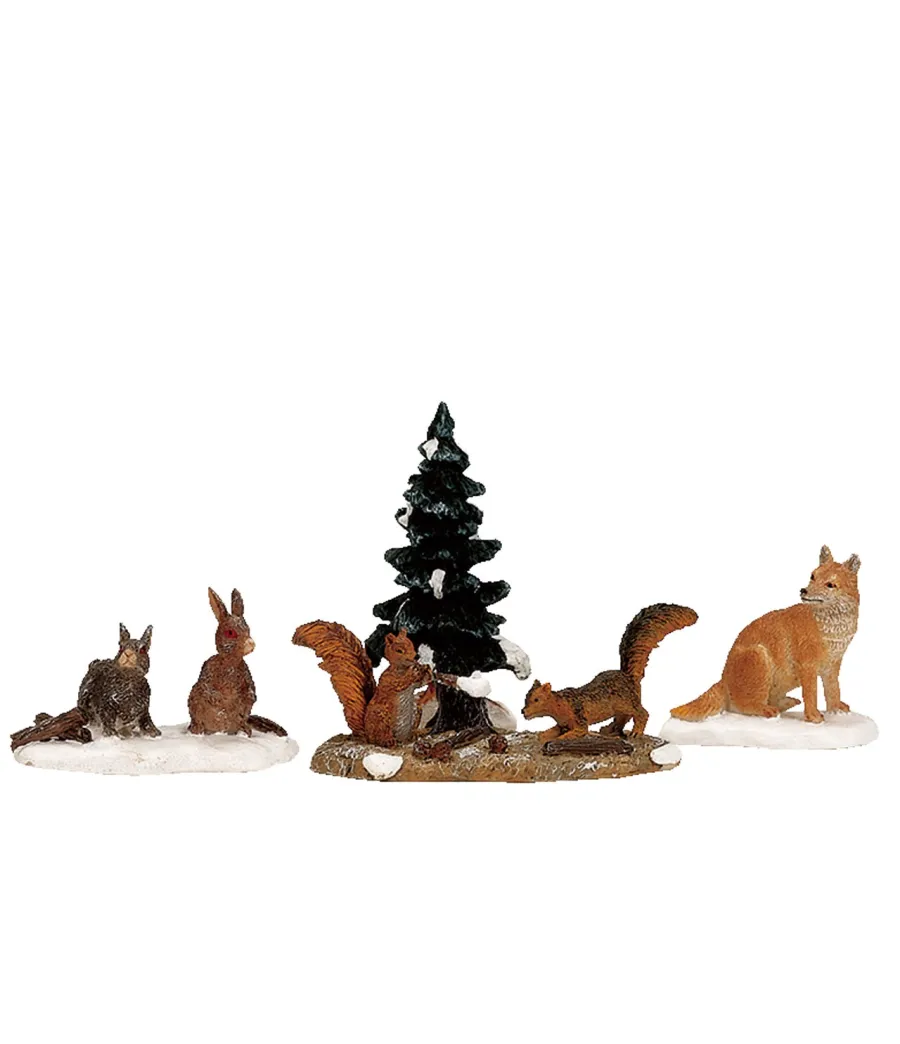 Animali del bosco - Woodland Animals Set of 4 - Lemax 12516 - Il patio store