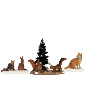 Animali del bosco - Woodland Animals Set of 4 - Lemax 12516 - Il patio store