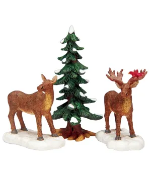 Il signore e la signora Moose - Mr and Mrs Moose Set of 3 - Lemax 32725 - Il patio store