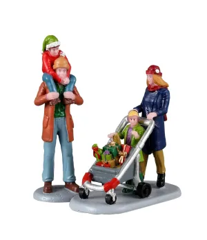 Shopping delle vacanze in famiglia - Family Holiday Shopping Spree Set Of 2 - Lemax 22124 - Il patio store