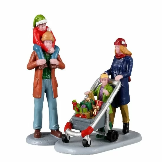Shopping delle vacanze in famiglia - Family Holiday Shopping Spree Set Of 2 - Lemax 22124 - Il patio store