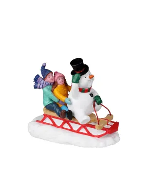 Slittino con Frosty - Sledding With Frosty - Lemax 22119 - Il patio store