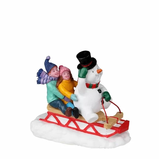 Slittino con Frosty - Sledding With Frosty - Lemax 22119 - Il patio store