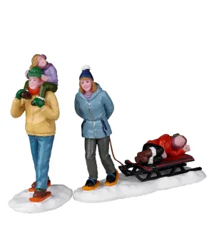 Lunga giornata con le ciaspole - Long Day Snowshoeing Set Of 2 - Lemax 22148- Il patio store