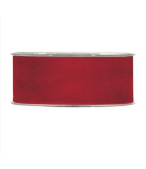 Nastro doppio velluto rosso mm40x7mt - il patio store