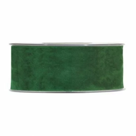 Nastro doppio velluto verde mm40x7mt - il patio store